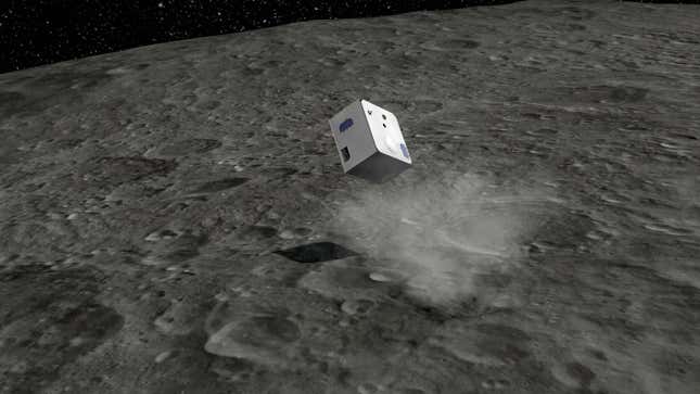 Conceptual image of MASCOT bouncing on an asteroid’s surface.