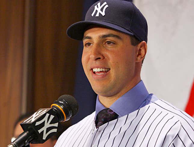 Image for article titled Spark Of Humanity Fades From Mark Teixeira&#39;s Eyes After Signing With Yankees