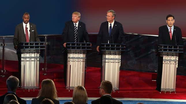 Image for article titled Jeb Bush Inching Podium Closer To Center Of Stage During Commercial Breaks