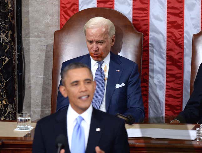 Image for article titled Biden’s Buffalo Wing Challenge Dinner Not Sitting Too Well