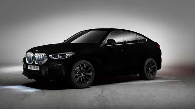 Imagen para el artículo titulado El nuevo BMW X6 Vantablack es el automóvil más negro del mundo