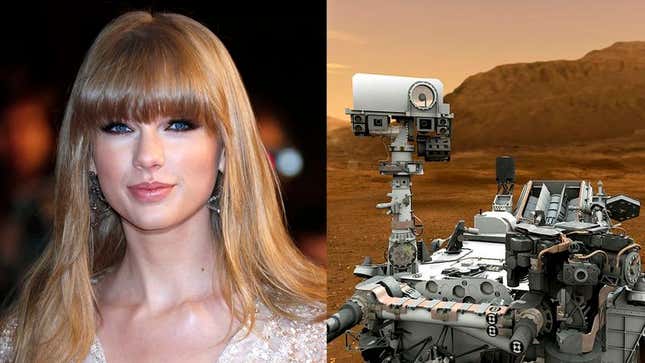 Image for article titled Taylor Swift Now In Long-Distance Relationship With Curiosity Rover