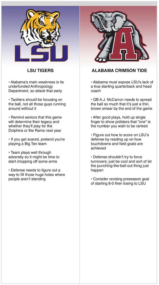 Image for article titled LSU at ALABAMA