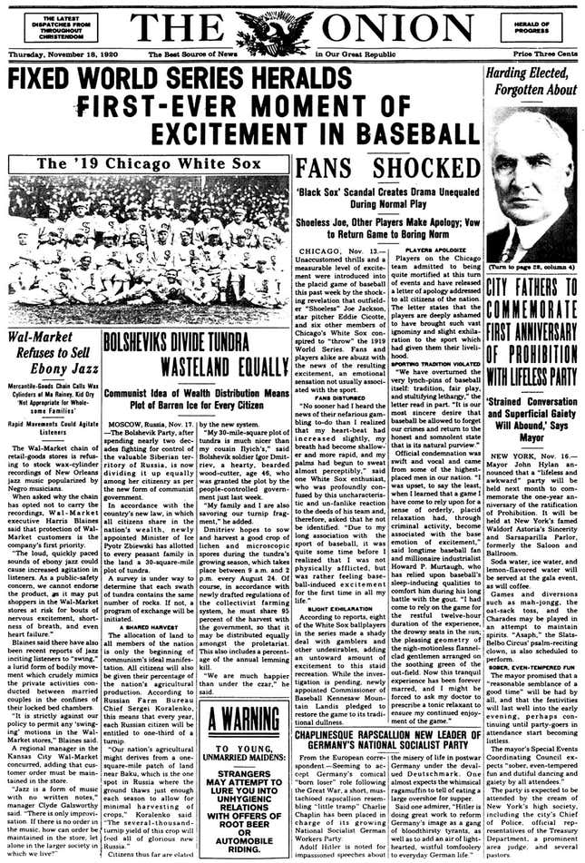 Image for article titled November 18, 1920