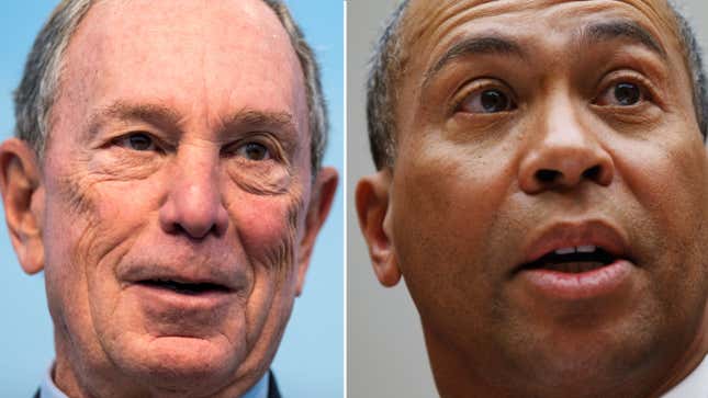 Image for article titled Where Do Deval Patrick and Michael Bloomberg Stand On Major 2020 Issues?