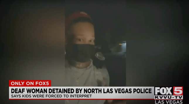 Andrea “Dre” Hollingsworth shown here being detained by North Las Vegas Police.