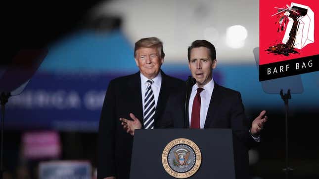 Image for article titled Senator Josh Hawley Loves Being An Asshole So Much Even Mitch McConnell Is Stunned By His Commitment