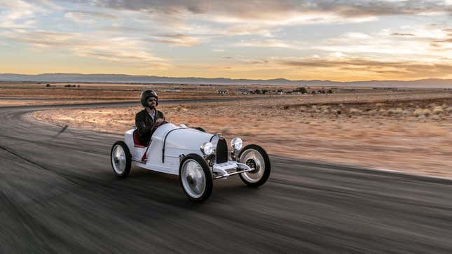 Image for article titled I Drove The $53,000 Electric Bugatti Baby To A Blistering 42 MPH On The Willow Springs Racetrack