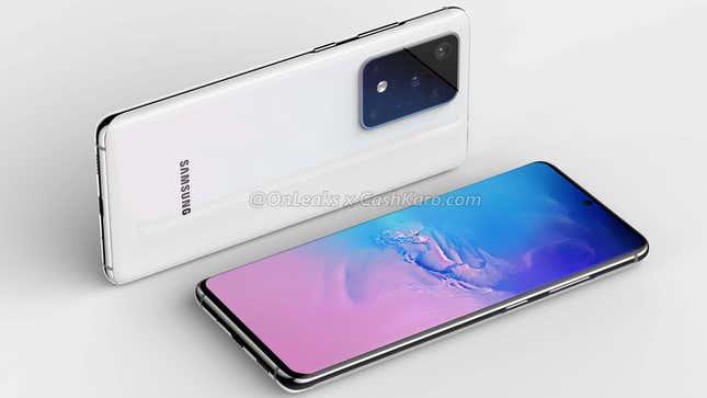 El Samsung Galaxy S20 Ultra en un render no oficial