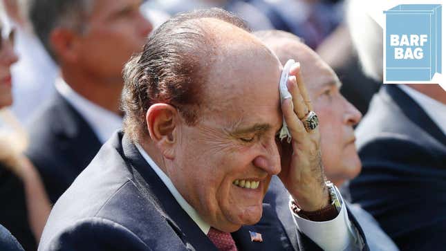 Image for article titled Rudy Giuliani Reportedly Spits Everywhere While He Talks and Doesn&#39;t Mind Being Routinely Humiliated by the President