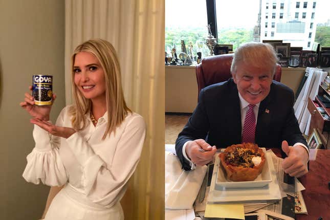 Image for article titled The Trump Family Loves Posing With Food to Pretend They Give a Shit About Latinx People
