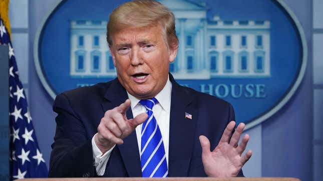 President Donald Trump suggested some potentially dangerous coronavirus treatments at a press conference Thursday, including injecting disinfectants and using UV rays to kill the virus. 