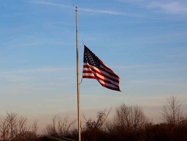 Image for article titled Half-Mast Flag Must Be Caught On Something