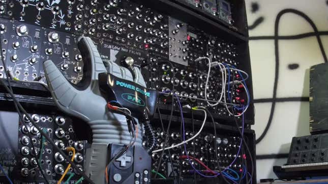 Image for article titled Watch a hacked Nintendo Power Glove play a modular synth because we live in the future now