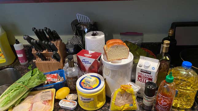 Image for article titled How a chef looks at a kitchen pantry and comes up with dinner