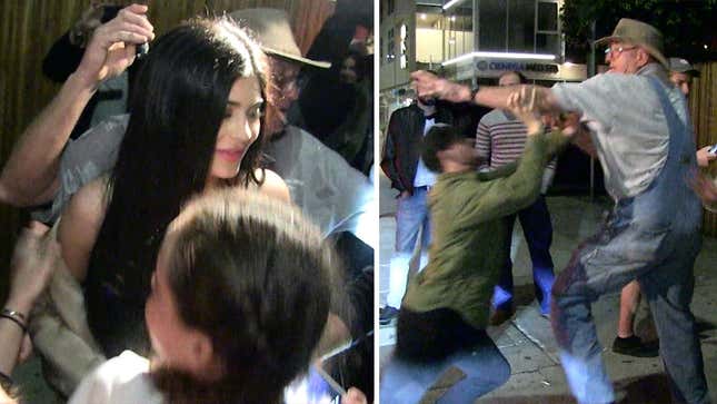 An Overalls-Wearing, Cigarette-Smoking Grandpa Beat Up Kylie Jenner's Paparazzi
