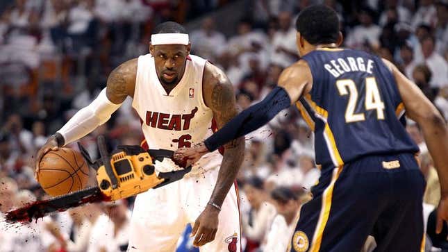 Image for article titled Miami Heat Unprepared For Chainsaw-Wielding Pacers