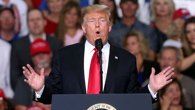 Image for article titled Nation’s Fact-Checkers Confirm They’ll Probably Wrap Up Evaluating Trump’s Statements By 2050 At Latest