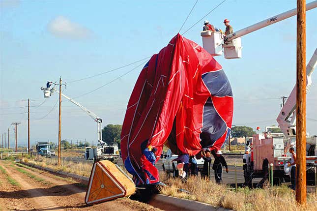 Local police locate the black box within the wicker basket.