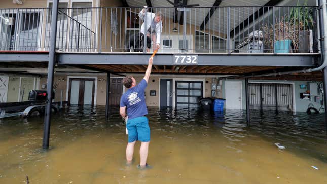 Residents at their home in the West End section of New Orleans