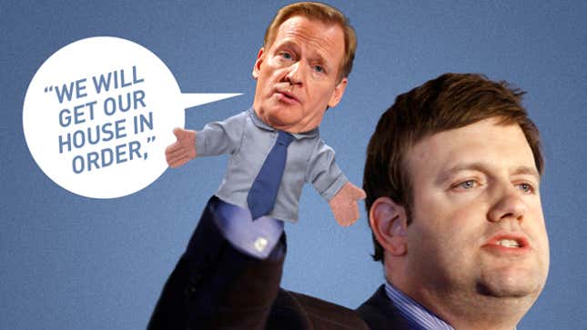Image for article titled The Political-Messaging Huckster Behind Roger Goodell's Awful Presser