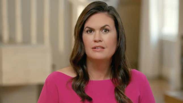 Image for article titled Just a Few Observations From Sarah Huckabee Sanders&#39;s Long-Ass Campaign Announcement Video