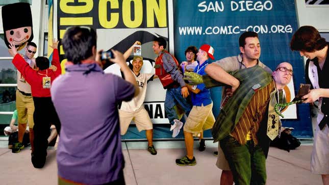 Excited Bully-Con attendees wreak havoc on Comic-Con, located next door. 