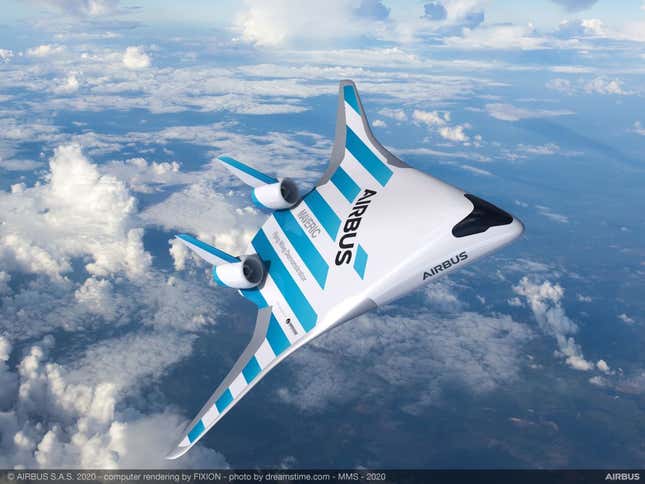 Imagen para el artículo titulado De bajo consumo y sin ventanillas: así es el prototipo de Airbus para cambiar nuestra manera de viajar en avión