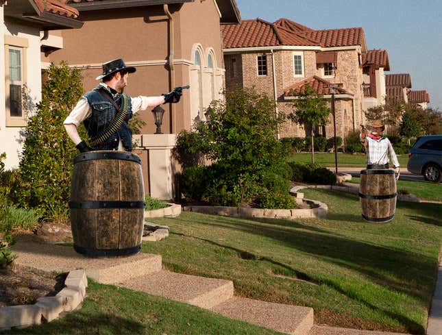 Image for article titled Millions Of Texans Pop Out Of Barrels To Engage In Shootout After Governor Announces Reopening Of State