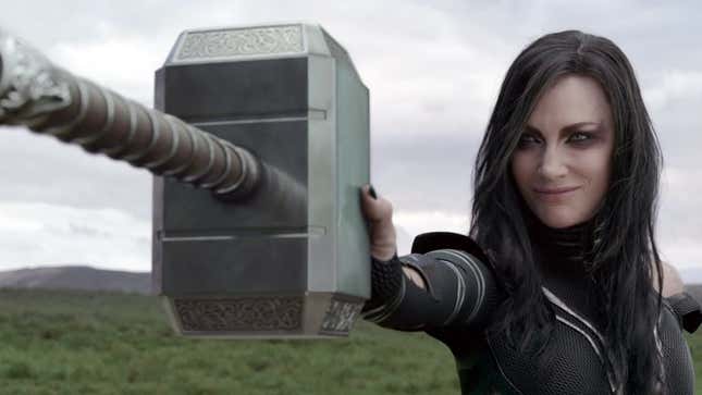 We Could Watch Cate Blanchett Showing Off Her<i> Thor</i> and<i> Hobbit</i> Props Forever