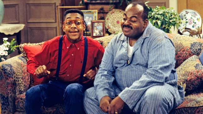 Urkel and Carl Winslow on Family Matters. 
