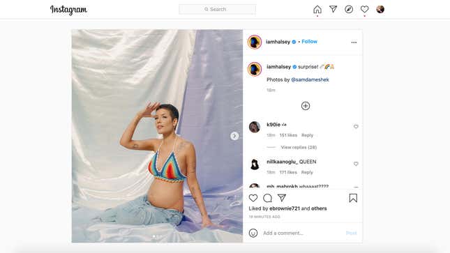 Image for article titled Halsey&#39;s Pregnant!