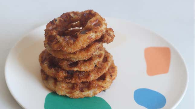 Image for article titled You Can Waffle Onion Rings Straight From the Freezer