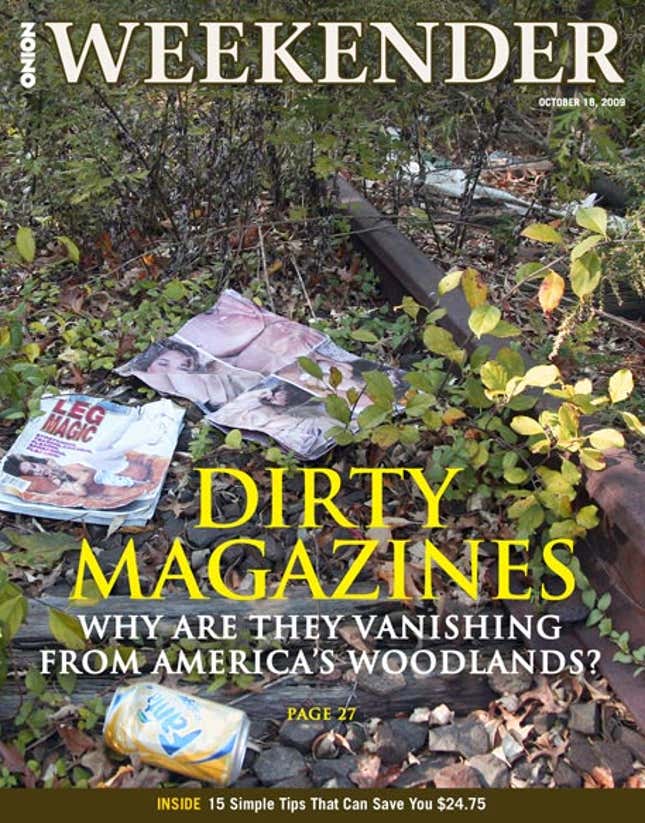 Image for article titled Dirty Magazines: Why Are They Vanishing From America&#39;s Woodlands?