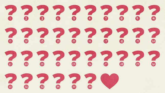 Image for article titled Here Are the 36 Questions That Will Allegedly Make You Fall in Love