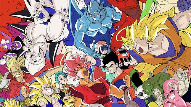 Imagen para el artículo titulado Todos (sí, todos) los personajes de Dragon Ball en una sola imagen