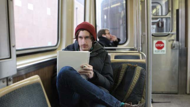 Image for article titled Artist Always Carries Around Sketchbook In Case He Feels Like Making Someone Uncomfortable