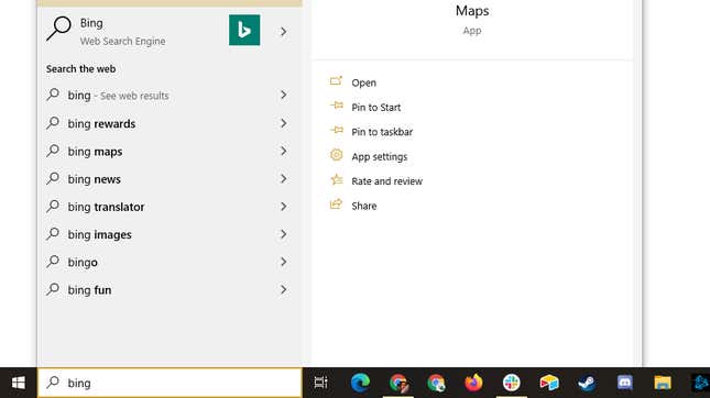 Image for article titled How to Disable Bing Search in Windows 10&#39;s Start Menu