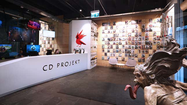 The reception area at CD Projekt’s office in Warsaw, Poland.