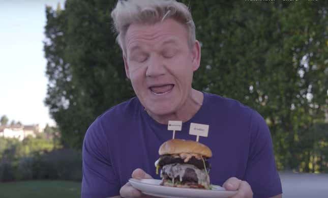 And you’re standing there with this big houseburger