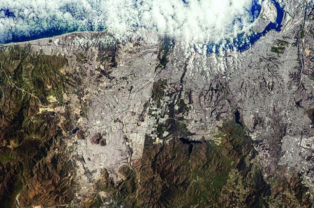 While the line drawn between Tijuana (left) and San Diego (right) may have been drawn arbitrarily, it is not imaginary.