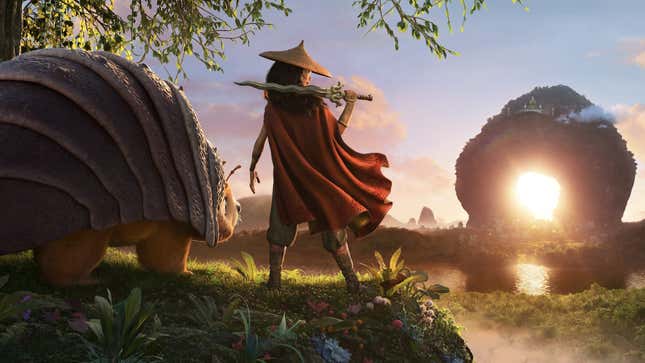 Imagen para el artículo titulado Tráiler de Raya y el último Dragón: la nueva película de Disney está llena de fantasía y espadas