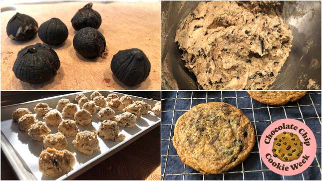 Image for article titled How to bake weird and wonderful miso-black garlic chocolate chip cookies
