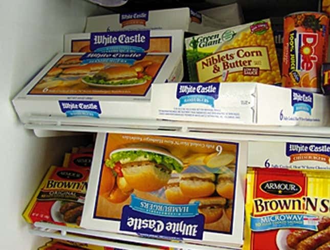 Image for article titled Grocery-Store Freezer&#39;s White Castle Section A Wreck