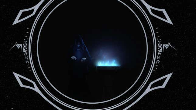 Palpatine attempts to reach out into the World Between Worlds.