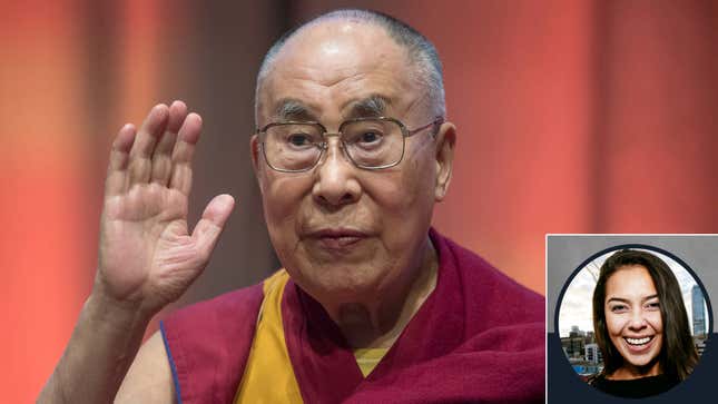 Image for article titled Dalai Lama Triumphantly Names Successor After Discovering Woman With ‘The Purpose Of Our Lives Is To Be Happy’ Twitter Bio