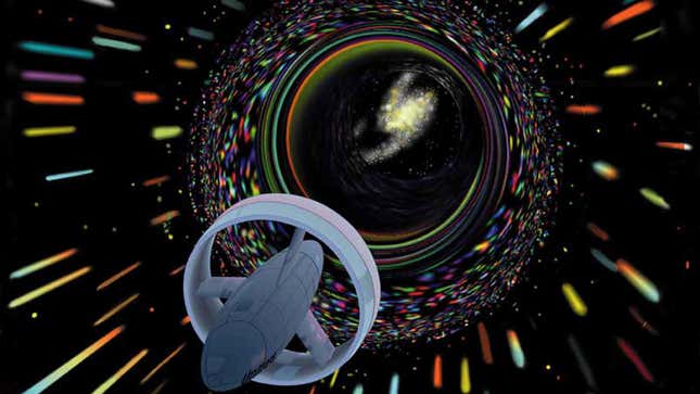 Wormhole travel envisioned by Les Bossinas for NASA.