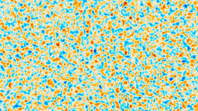 A polarized image of the universe’s cosmic microwave background (CMB).