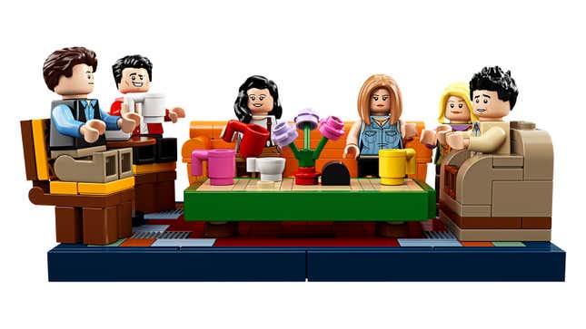 Image for article titled Lego’s Friends Central Perk Set Is An Impressive Collection Of Tiny White People
