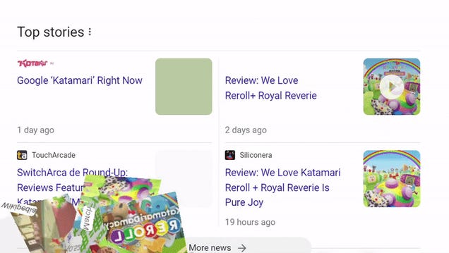 Katamari and Splatoon fans rave for Google's minigames. - Polygon